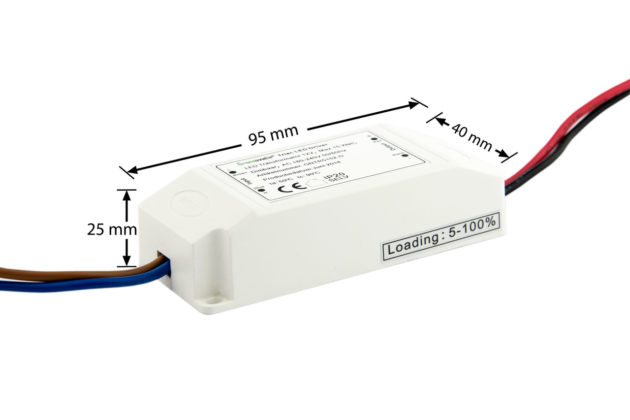 Praten tegen kruis rekenkundig LED Transformator 12V, Max. 15 Watt, Dimbaar - LED Driver Dimbaar