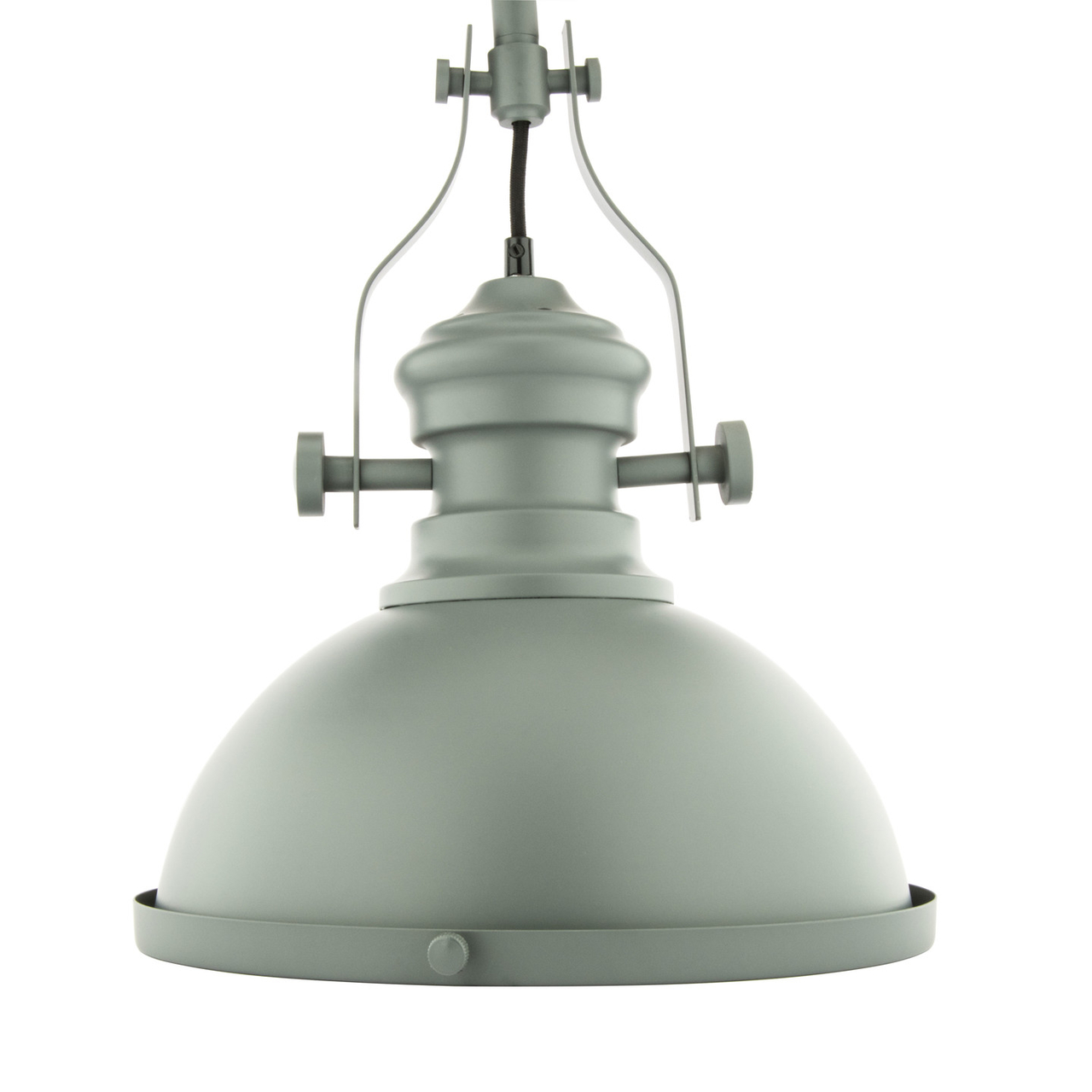 In zicht knijpen Lagere school Vintage Brocante Hanglamp Grijs Met Diffuser - Hanglampen LED