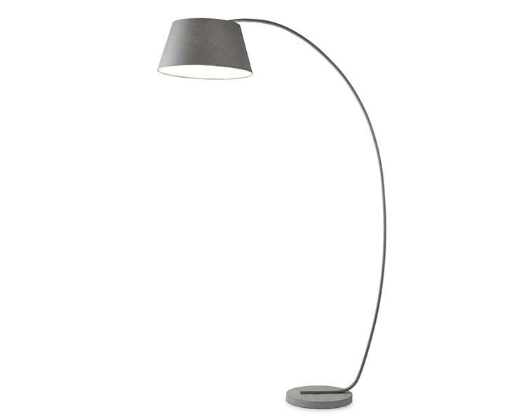 Portier omhelzing Hedendaags Annecy Design Vloerlamp Boog Grijs 195cm - Design Stalamp