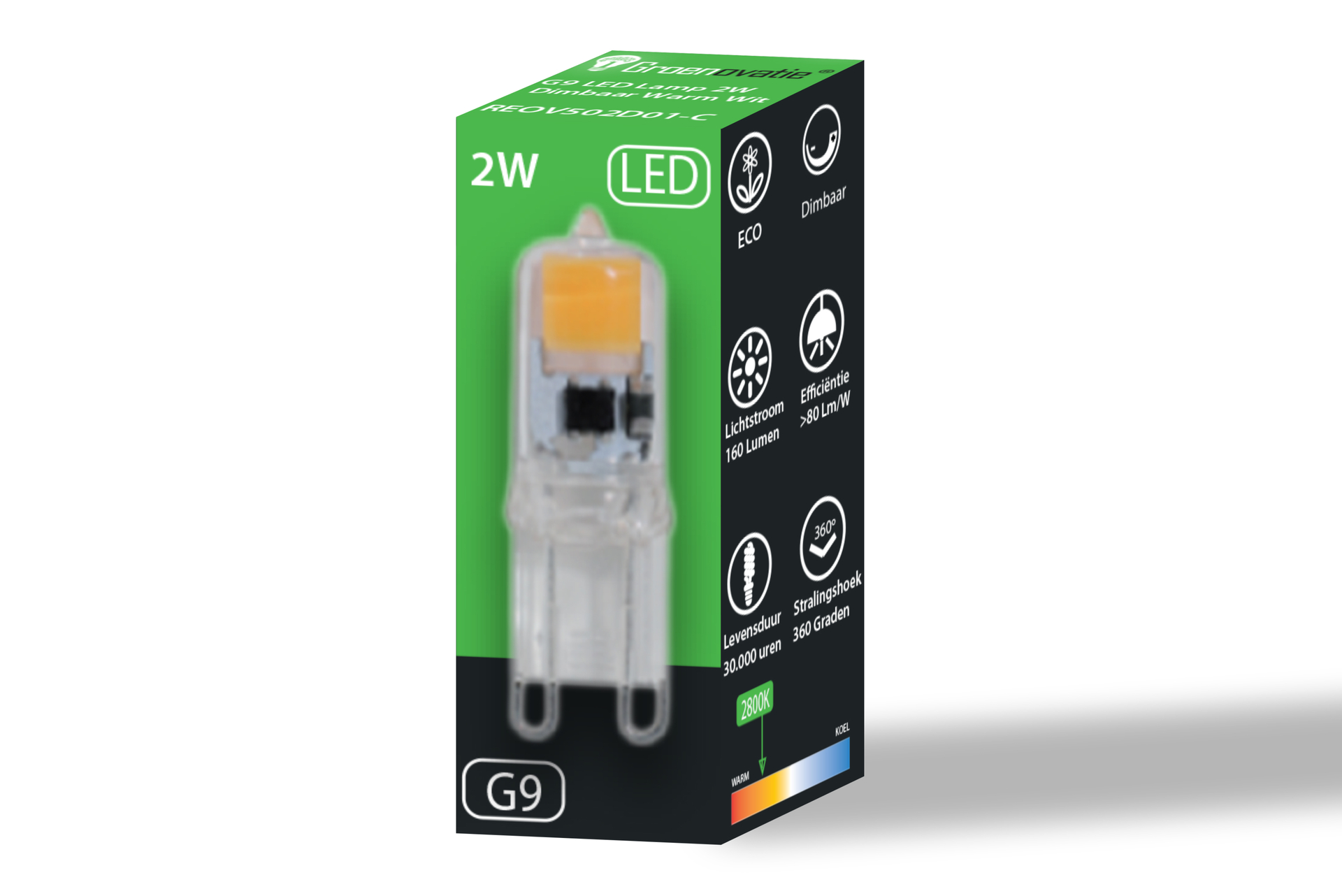 G9 LED Lamp COB Warm Dimbaar - Groenovatie