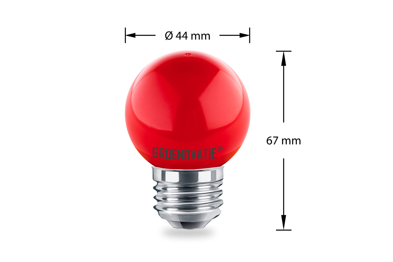 Voorvoegsel Onderzoek vaas Groenovatie E27 LED Lamp G45 1.5W Rood
