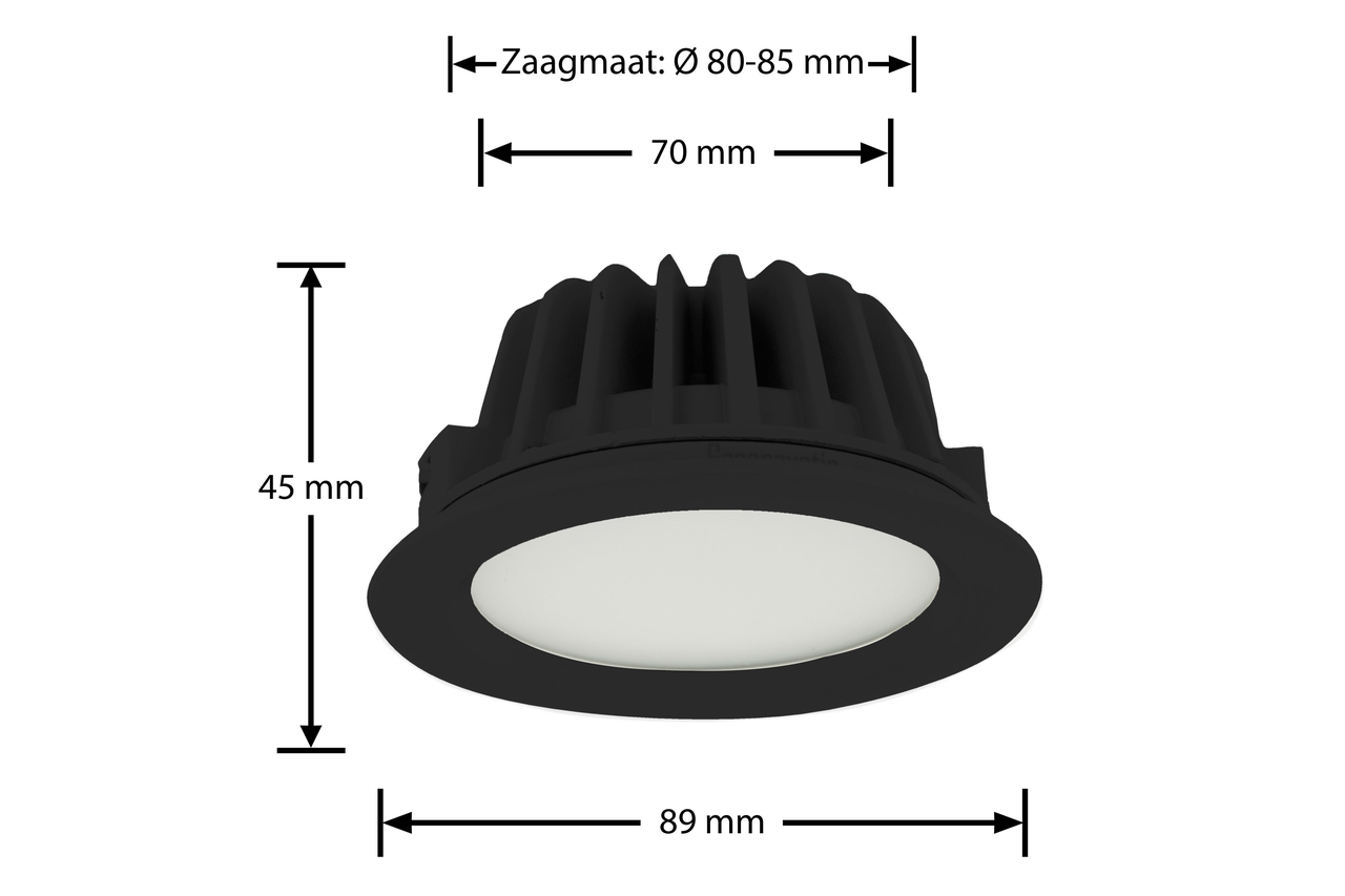 lekken Opsommen Sherlock Holmes LED Inbouwspot 3W, Zwart, Rond, Waterdicht IP65 - LED Badkamer Spots