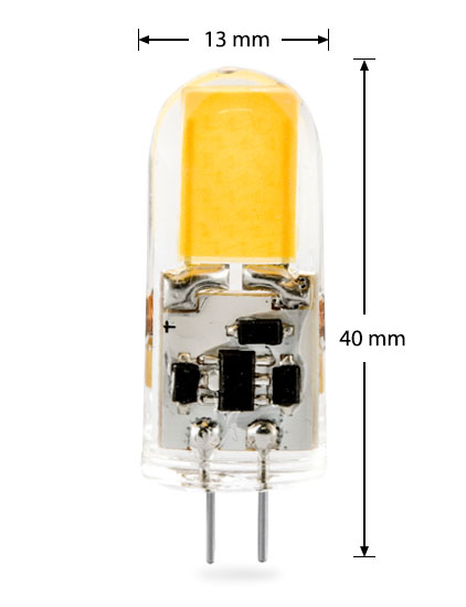 Zeeslak Buigen opening G4 LED Lamp 3W COB Dimbaar ✓ 12 Volt AC/DC LED Steeklamp