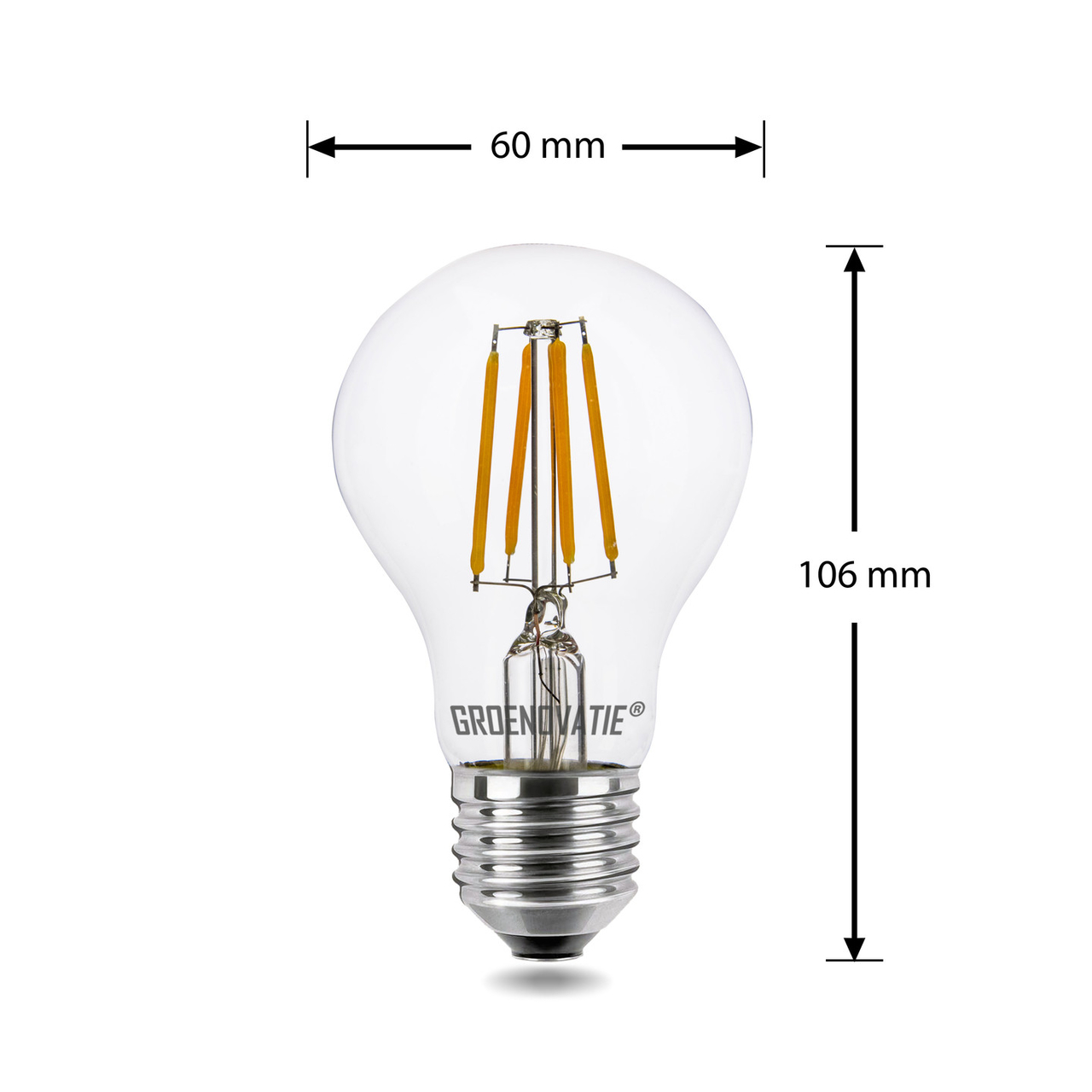 Hulpeloosheid tv Speels E27 LED Filament Lamp 4W Warm Wit Dimbaar