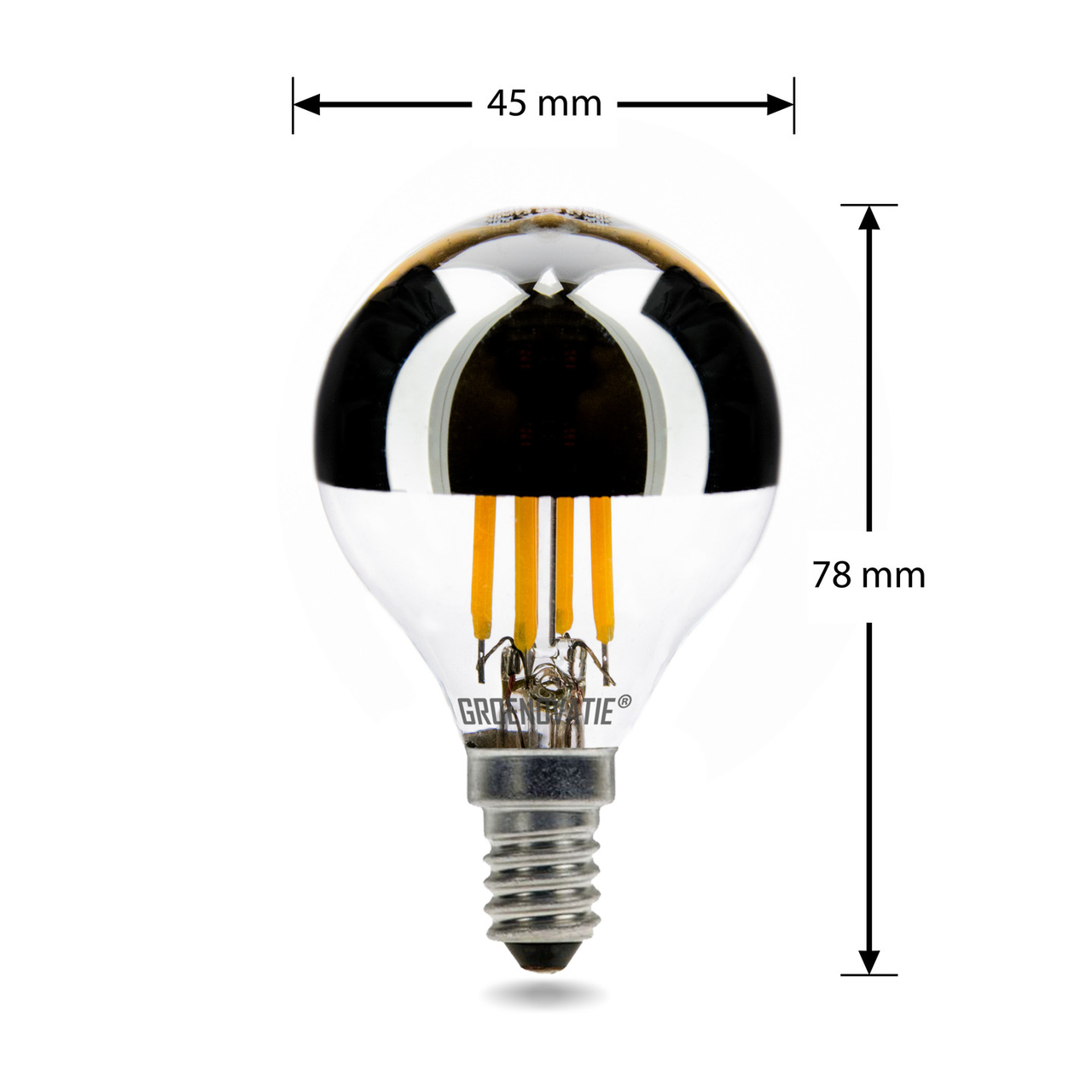 onze temperament Ellendig E14 LED Filament G45 Kopspiegellamp 4W Dimbaar