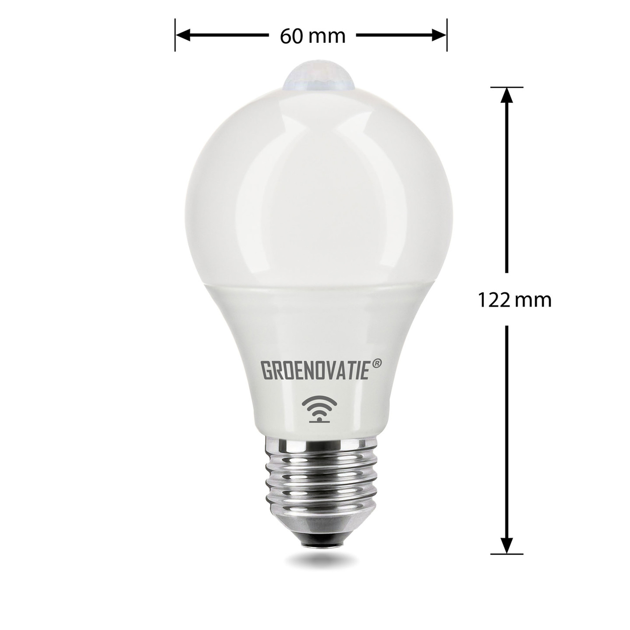 Negen onze Ambient E27 LED Lamp 5W Warm Wit, PIR Bewegingssensor - LED E27