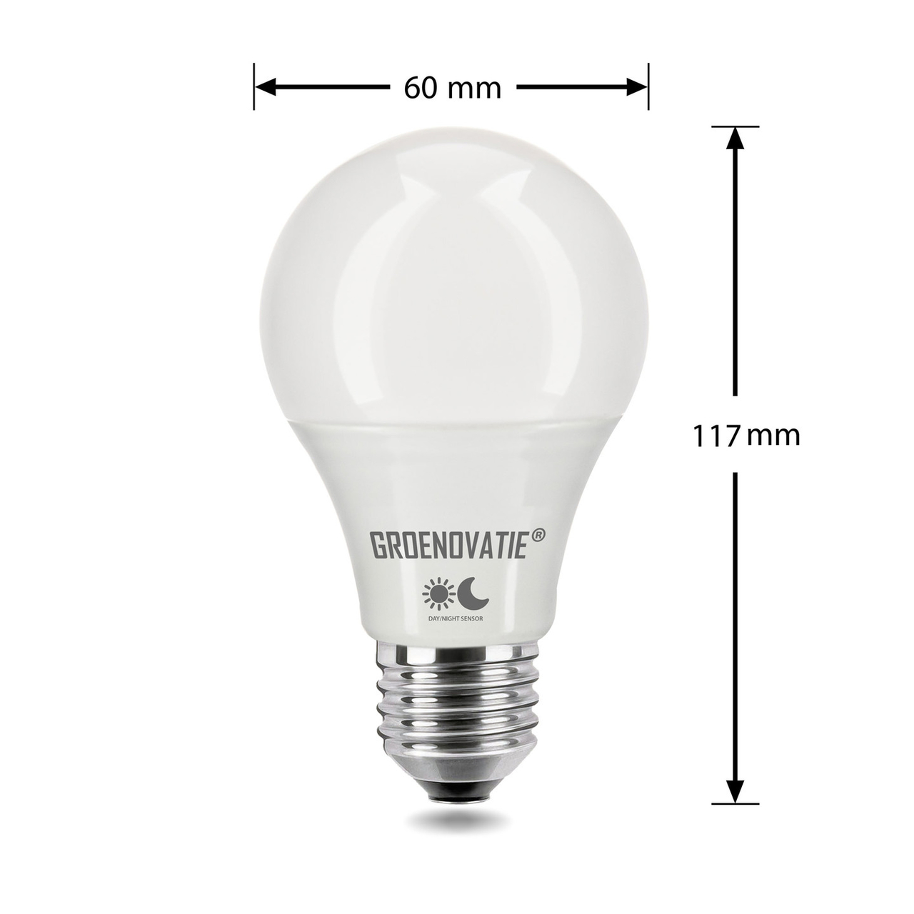 Ook Mount Bank Zogenaamd E27 LED Lamp 5W Warm Wit, Schemersensor - Automatisch schakelen