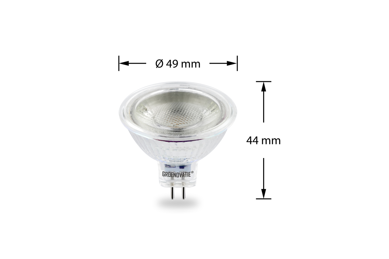 Eenheid Reusachtig gevolgtrekking GU5.3 / MR16 Dimbare LED Spot COB Glas 3W Warm Wit ✓ Glazen Behuizing ✓  Dimbaar