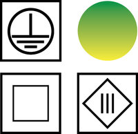 Elektrische veiligheidsklassen iconen (LED) armaturen