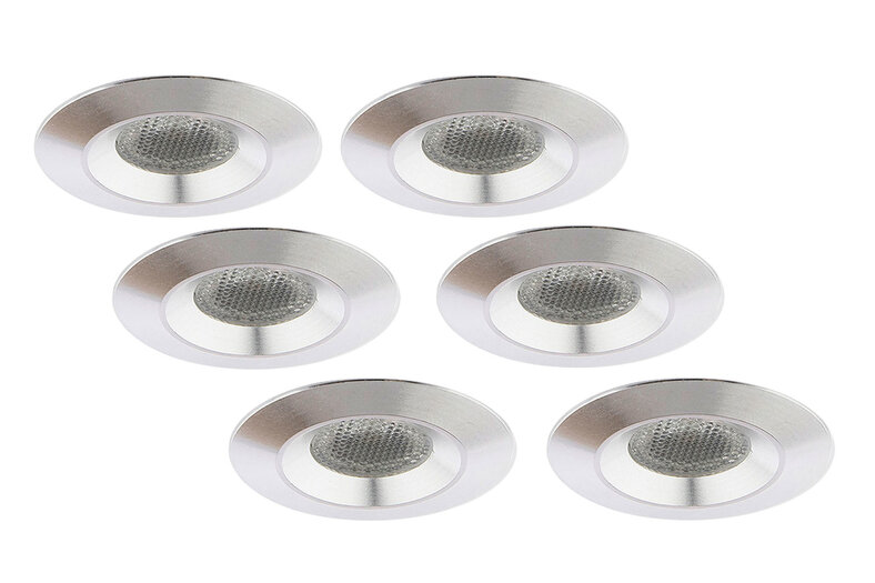 Whirlpool ergens bij betrokken zijn Minimaliseren Inbouwspot LED 3W, Rond, Waterdicht IP54, Aluminium, Dimbaar, 6-Pack