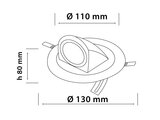 Inbouwspot Aluminium, Rond, 360° Draaibaar, Satijn_