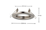 inbouwspot rond geborsteld aluminium rvs 