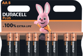Duracell Plus Power AA Batterij, LR6, Niet Oplaadbaar, 8 Stuks