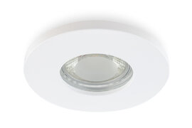 Inbouwspot Rond, Vast, Waterdicht IP44, GU10 Fitting, Mat Wit