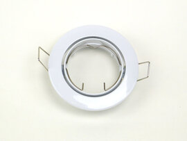 Inbouwspot Aluminium Wit, Rond, Kantelbaar