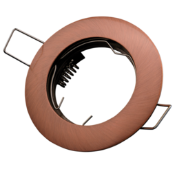 Inbouwspot, Rond, Aluminium, Brons Look