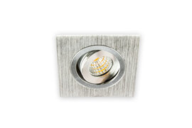 Inbouwspot LED 3W, Vierkant, Kantelbaar, Aluminium, Dimbaar