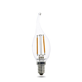 E14 LED Filament Kaarslamp Tip 2W Warm Wit Dimbaar