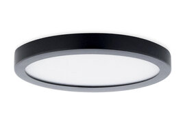 LED Paneel Plafondlamp 24W, Rond ⌀30cm, Opbouw, Warm Wit, Zwart