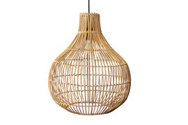 Rotan / Rieten Hanglamp, Handgemaakt, Naturel, ⌀43 cm