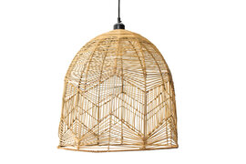 Rotan / Rieten Hanglamp XXL, Handgemaakt, Naturel, ⌀60 cm