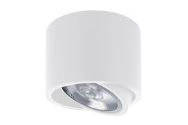 Opbouwspot Rond AR111, Kantelbaar, GU10 Fitting, Mat Wit