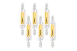 R7S LED Lamp 5W Warm Wit 78mm 360º Dimbaar 6-Pack