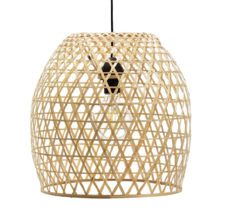 Groenovatie Bamboe Hanglamp, Handgemaakt, Naturel, â40 cm