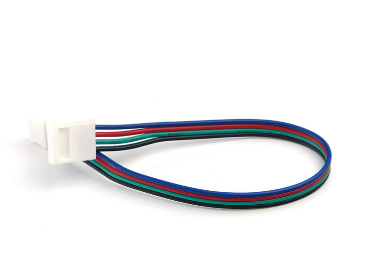 LED Strip RGB Klik Connector, 4-Aderig, Soldeervrij afbeelding