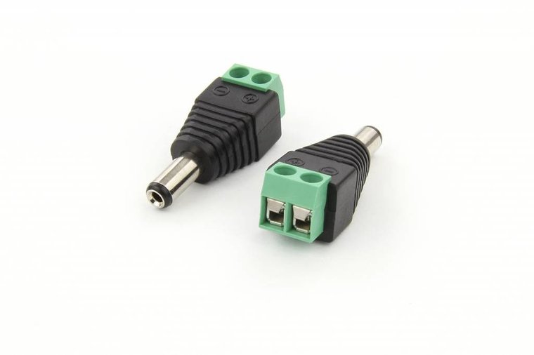 LED Strip DC5.5 Stekker Male met klemmen afbeelding
