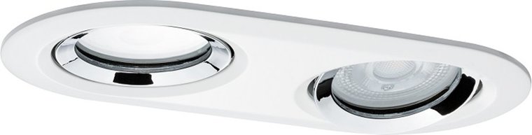 Paulmann Dubbele Inbouwspot 2 x 7W, Wit, Rond, Waterdicht IP65, Dimbaar, GU10 Fitting afbeelding