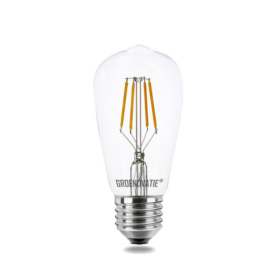 E27 LED Filament Rustikalamp 4W Extra Warm Wit Dimbaar