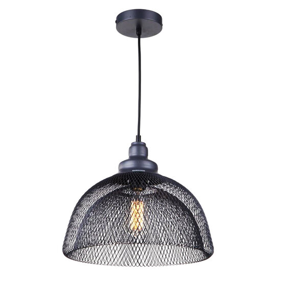 Gaaslamp Industrieel Design Hanglamp, E27 Fitting, a35x30cm, Zwart