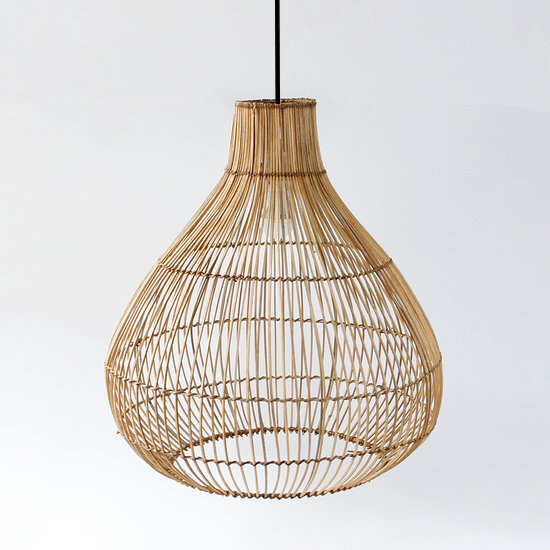 Groenovatie Rotan / Rieten Hanglamp, Handgemaakt, Naturel, â50 cm
