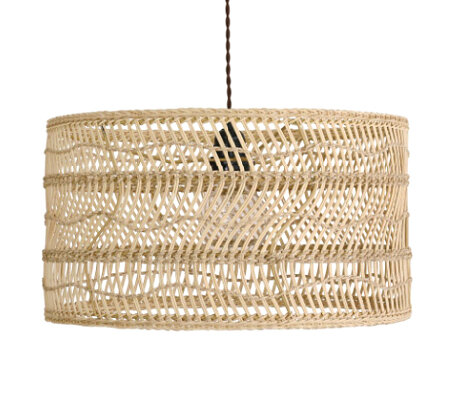 Groenovatie Rotan / Rieten Hanglamp, Handgemaakt, Naturel, â40 cm