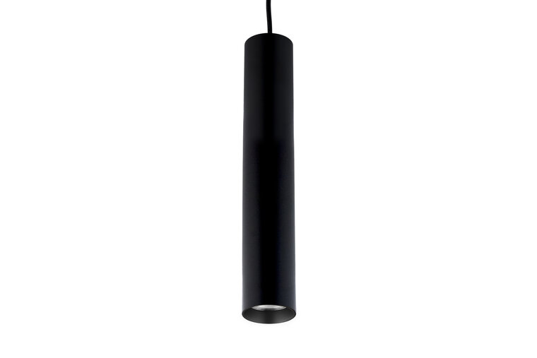 Design Tube Moderne Hangspot Rond, GU10 Fitting, Ã 59 x 290 mm, Mat Zwart