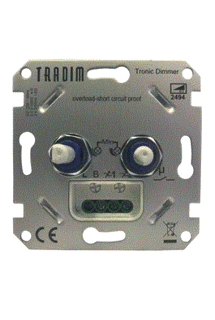 Tradim Duo LED Dimmer 230V, Tronic, Fase afsnijding, 2 X 3W-100W