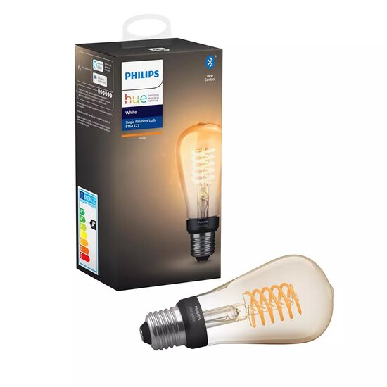 Philips Hue E27 LED Filament Lamp 7-40W Dimbaar Extra Warm Wit