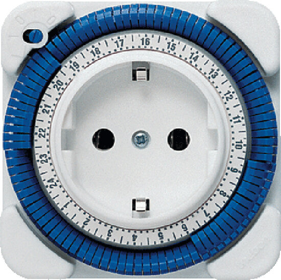 Theben TIMER 26 Schakelklok voor Wandcontactdoos, Wit afbeelding