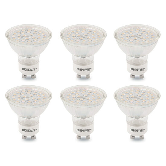 GU10 LEDSpot SMD 3W Warm Wit Dimbaar 6-Pack afbeelding