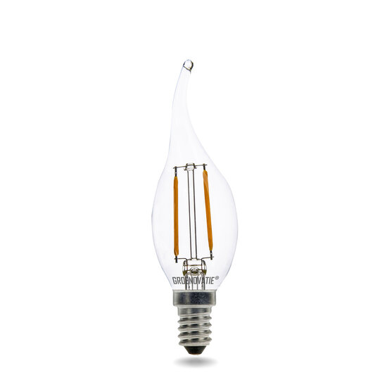 E14 LED Filament Kaarslamp Tip 2W Warm Wit Dimbaar