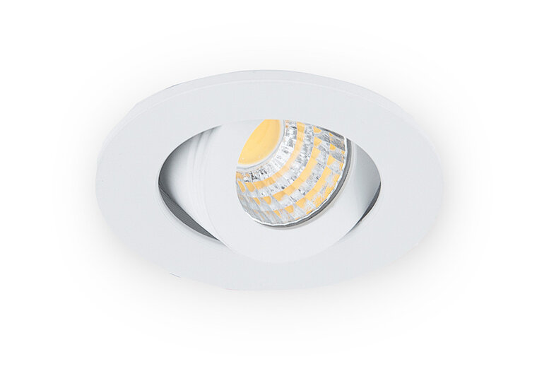 Inbouwspot LED 3W, Wit, Rond, Kantelbaar, Dimbaar, Neutraal Wit afbeelding