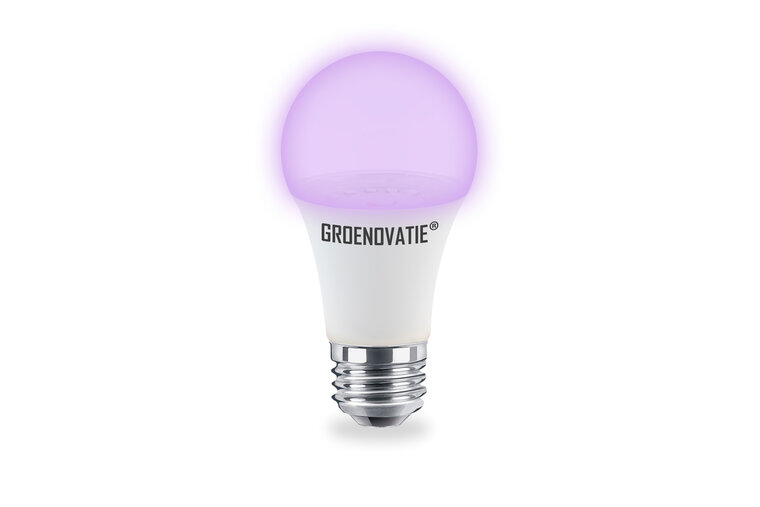 E27 UV LED Lamp 7W, Blacklight, 500lm, 385nm afbeelding