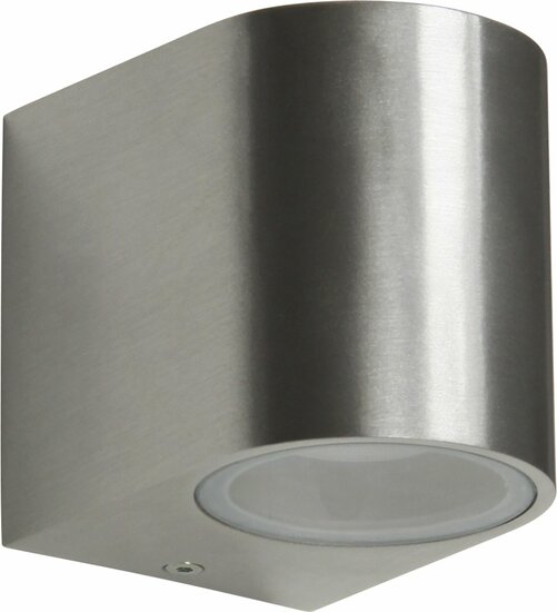 LED Wandlamp voor Buiten 3W Geborsteld Aluminium, Halfrond, GU10 Fitting afbeelding