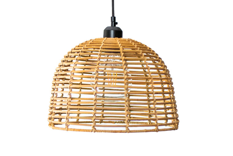 Rotan / Rieten Hanglamp, Handgemaakt, Naturel, â30 cm afbeelding