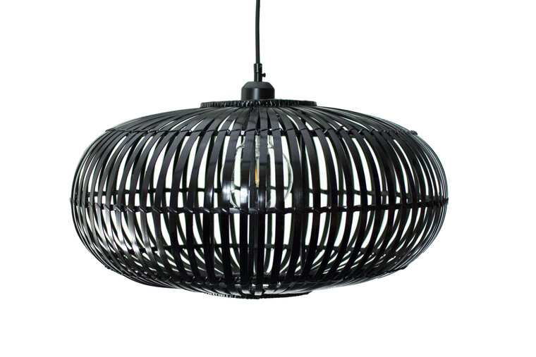 Bamboe Hanglamp, Handgemaakt, Zwart, â50 cm afbeelding