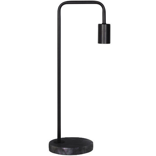 Marmeren Tafellamp, Metaal, E27 Fitting, â15x28cm, Zwart afbeelding