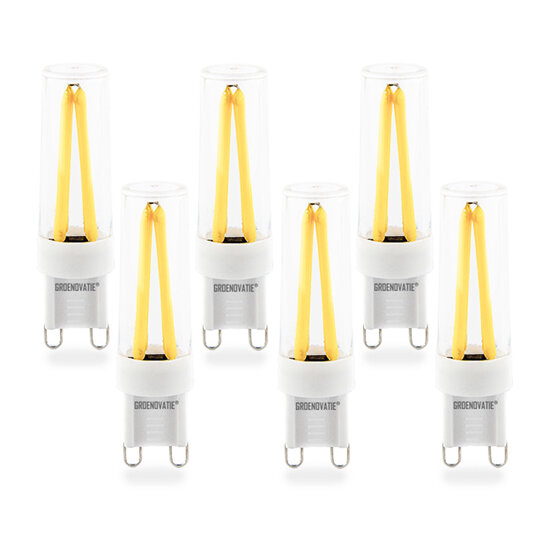 G9 LED Filament Lamp 3W Warm Wit Dimbaar 6-Pack afbeelding