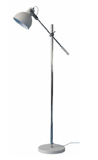 Arras Single Industrieel Design Vloerlamp 1-Lichts Wit afbeelding