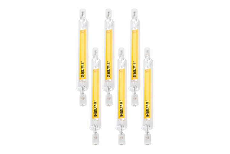 R7S LED Lamp 10W Warm Wit 118mm 360Âº Dimbaar 6-Pack afbeelding